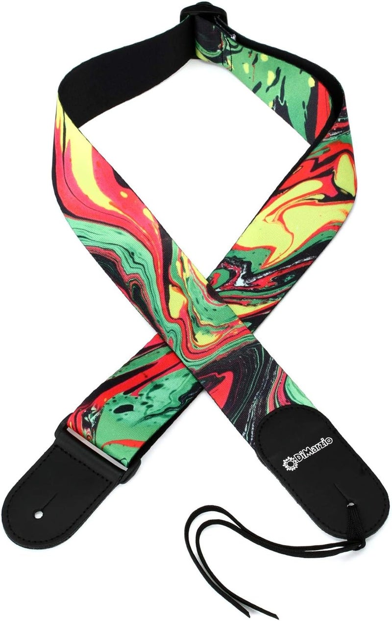 DiMarzio DD3141 Steve Vai Signature Nylon Guitar Strap - Green Universe