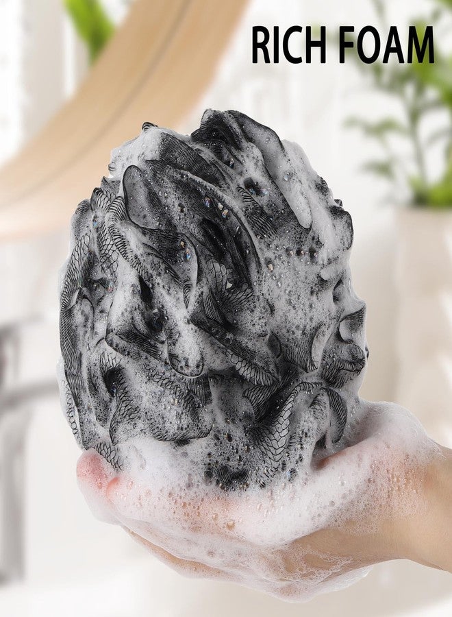 Ohlove 6 Pack Shower Loofah Bath Sponge, 75g/pc Large Exfoliating Body Scrubber Shower Scrunchies for Women and Men - Image 3