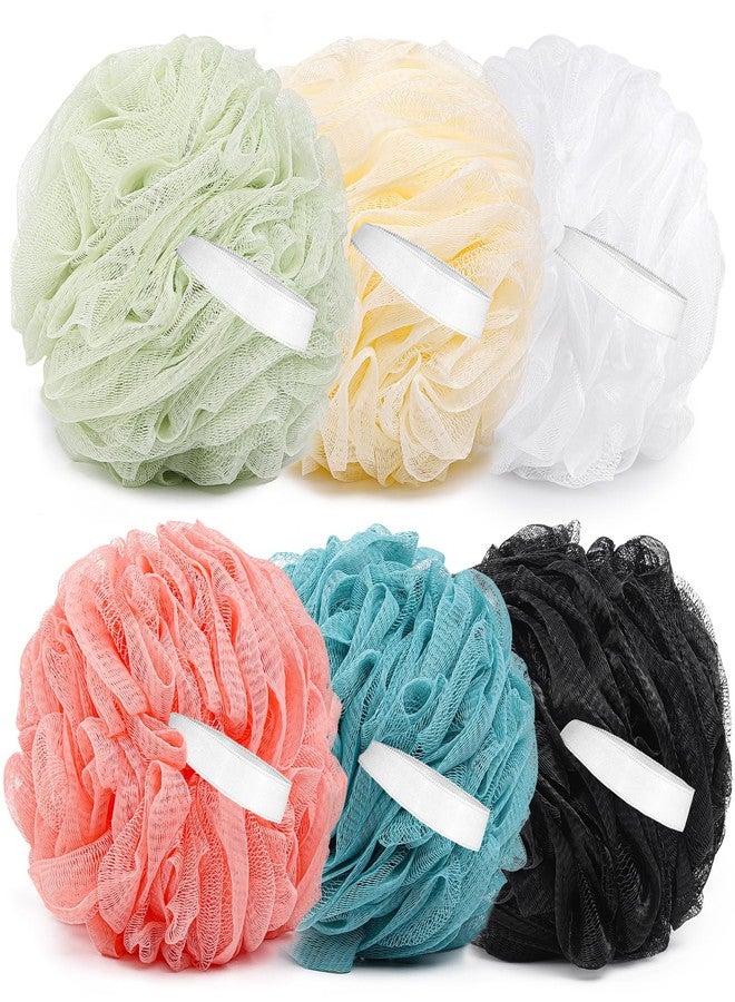 Ohlove 6 Pack Shower Loofah Bath Sponge, 75g/pc Large Exfoliating Body Scrubber Shower Scrunchies for Women and Men - Image 1