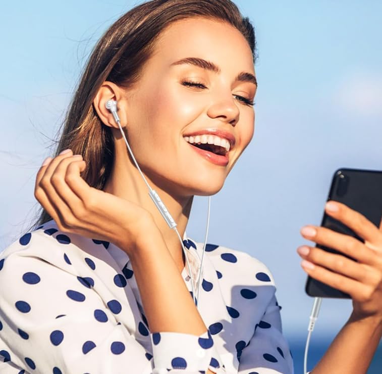 DAW-LINK Daw Link Wired Earphones with Microphone | Stereo Sound 3.5mm Jack Headphones | Noise Isolating Hands-Free Calling | Universal Compatibility for Smartphones, Tablets, Laptops, Computers - Image 5