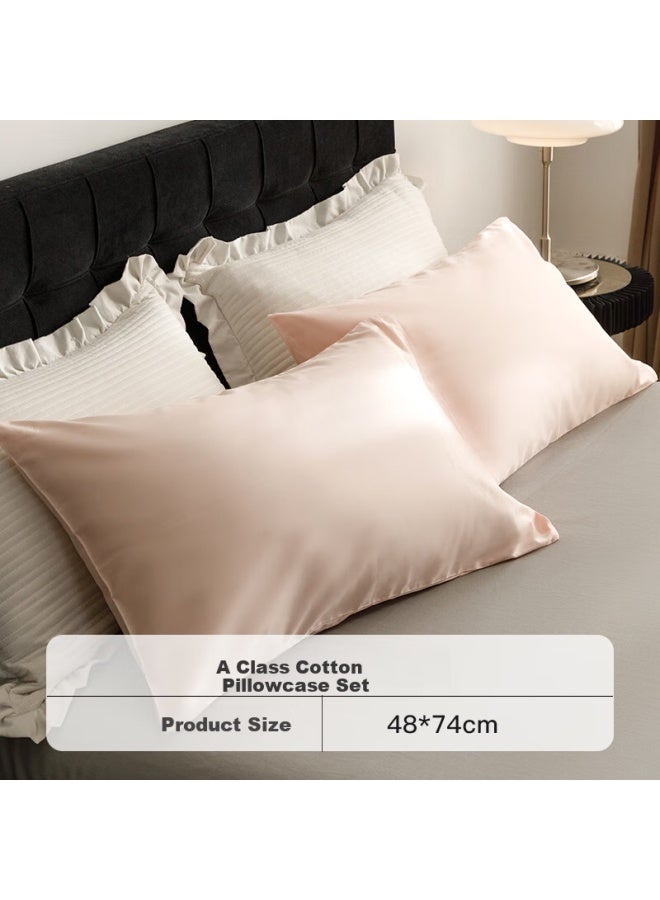 Danisa Crown Pillowcase 48x74cm, One Pair, Home Use, Pure Cotton Pillowcase, All-cotton, Summer Pillow Cover, Simple Design, For Adults And Students, Dormitory - Image 3