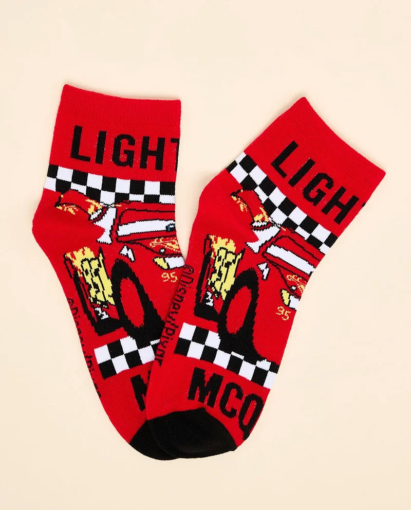 أر أند بي 3 Pack Cars Print Ankle Socks