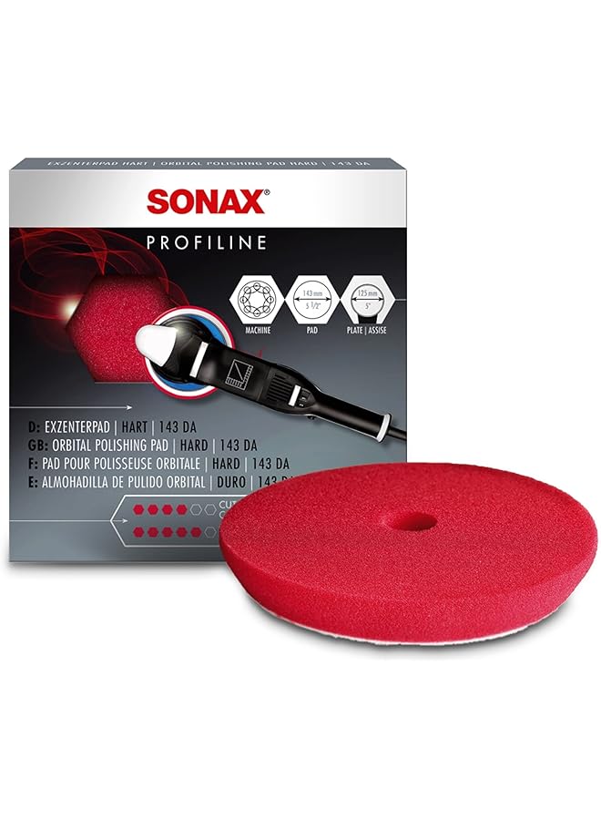 Sonax Polishing Pad for Dual Action - Cutting - Red (5 inch - 143mm) - Image 1