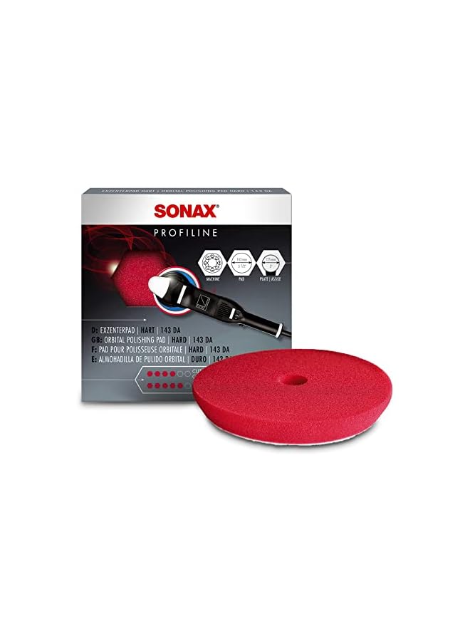 Sonax Polishing Pad for Dual Action - Cutting - Red (5 inch - 143mm) - Image 2