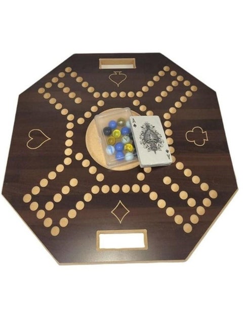 Durable and sturdy Jackaroo board and card game set with 16 marbles