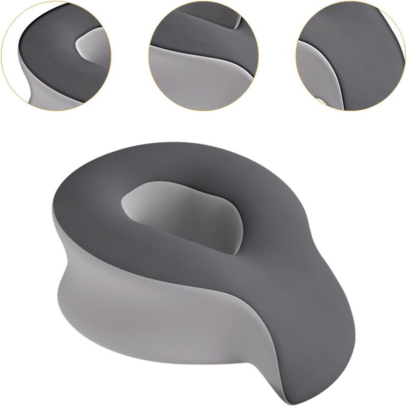 predolo Face Down Pillow Salon Massage Pillow Relax Removable Cover SPA Massage Pillow Face Massage Pillow SPA Airplane Trip Home, Grey - Image 2