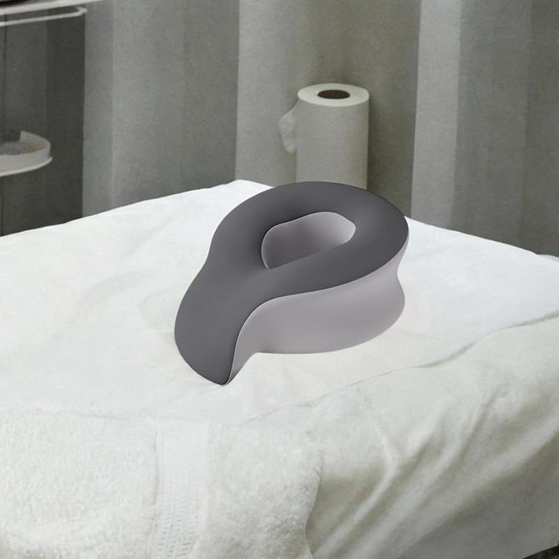 predolo Face Down Pillow Salon Massage Pillow Relax Removable Cover SPA Massage Pillow Face Massage Pillow SPA Airplane Trip Home, Grey - Image 3