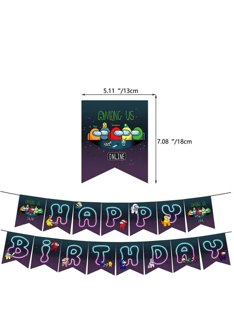 Brain Giggles Brain Giggles Among Us Theme Birthday Decoration Set - 24pcs  - Image 5