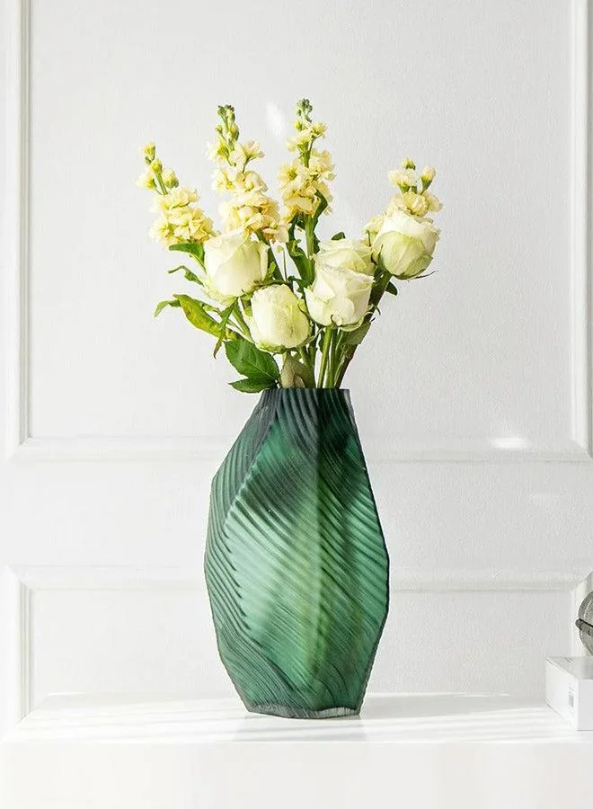 KNOT HOME Keira Storms II Decorative Glass Vase Knot Home Designer Accessory for Bedroom Living Dining Room Office Area Décor