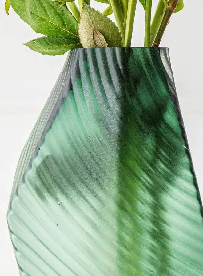 KNOT HOME Keira Storms II Decorative Glass Vase Knot Home Designer Accessory for Bedroom Living Dining Room Office Area Décor