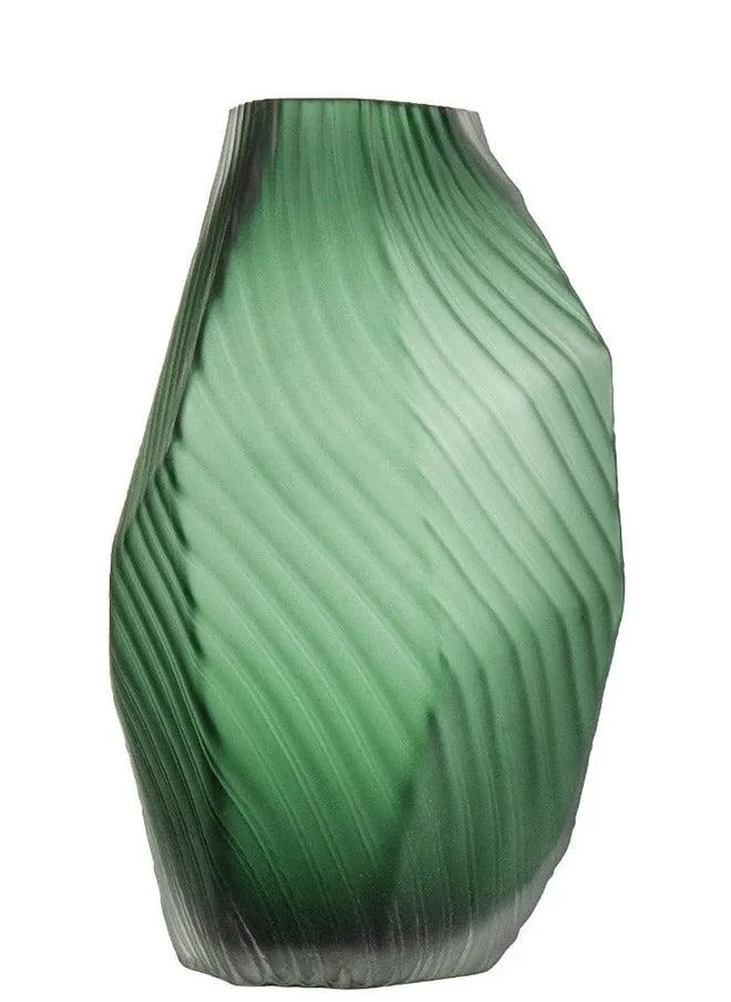 KNOT HOME Keira Storms II Decorative Glass Vase Knot Home Designer Accessory for Bedroom Living Dining Room Office Area Décor