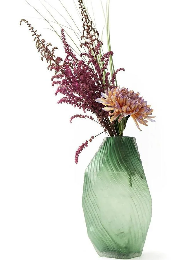 KNOT HOME Keira Storms II Decorative Glass Vase Knot Home Designer Accessory for Bedroom Living Dining Room Office Area Décor