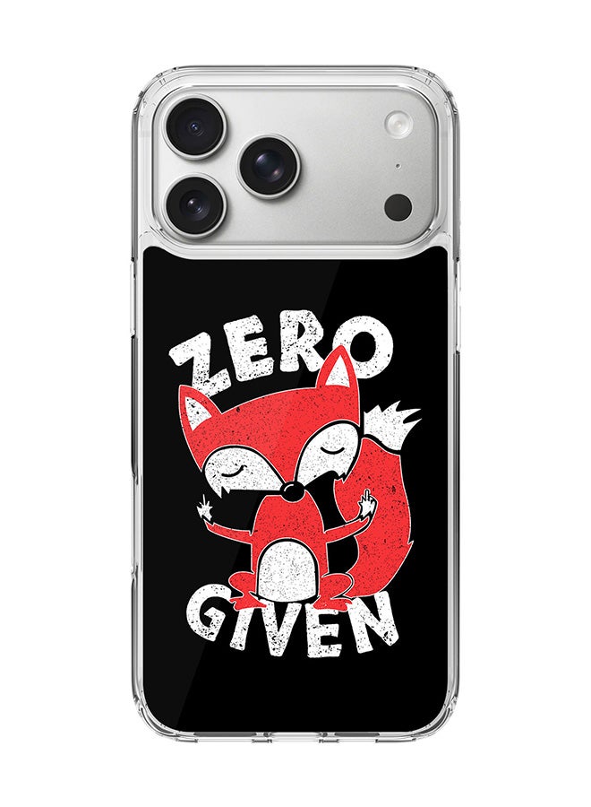 Stylizedd Classic Clear MagSafe Case for iPhone 17 Pro Max , Hybrid Soft Case Flexible Edges Anti Drop TPU PC Gel Thin Transparent Cover [ Designed for iPhone 17 Pro Max ] - Zero Fox Given