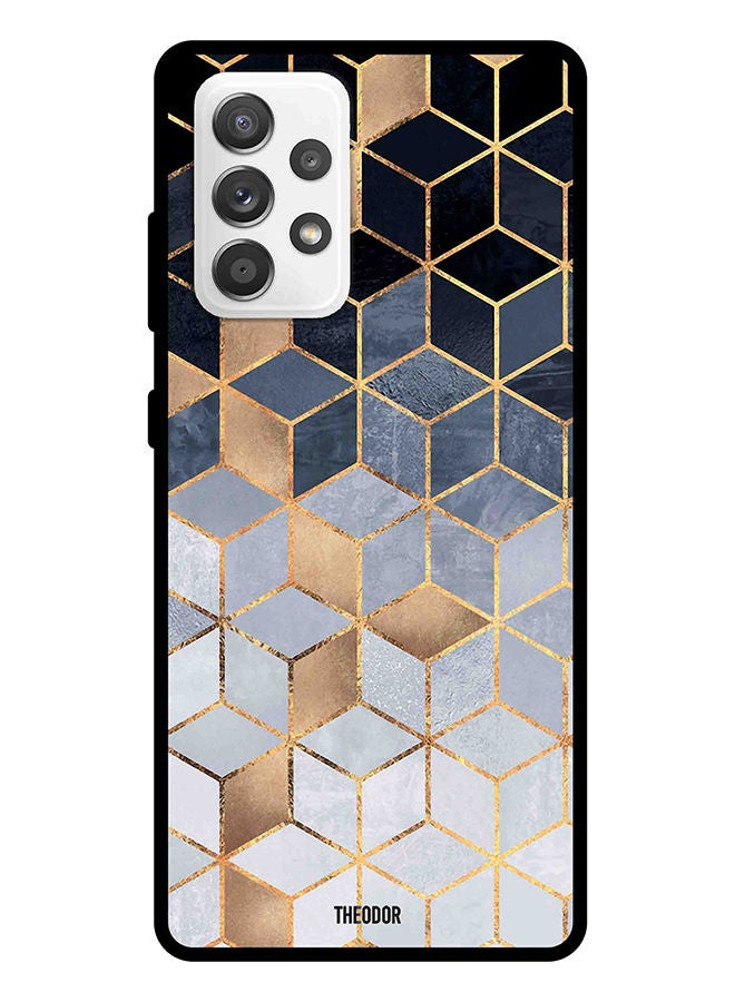 Theodor Protective Case Cover For Samsung Galaxy A52s Diamond Golden grey Pattern - Image 1
