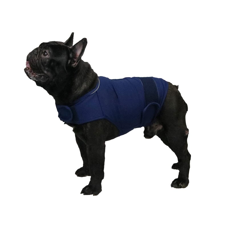 cattamao Comfort Dog Anxiety Relief Coat, Dog Anxiety Calming Vest Wrap for Thunderstorm,Travel,4th of July Fireworks,Vet Visits,Separation Anxiety Relief for Dogs (M,Navy) - Image 1