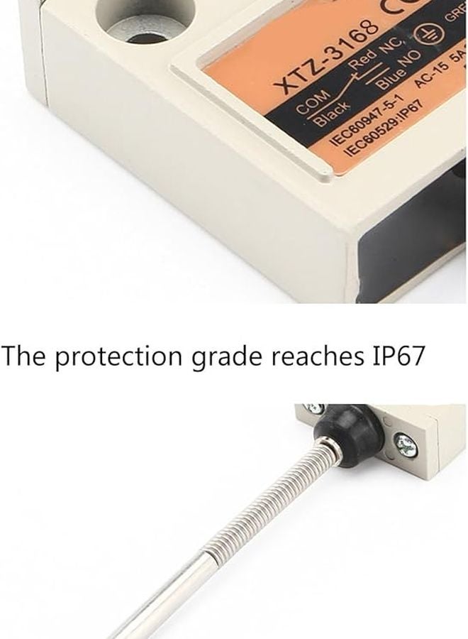 مفتاح حد عالي الحساسية مقاوم للماء بطول سلك 300 سم مع زنبرك لاستشعار الحركة في الآلات - Image 4