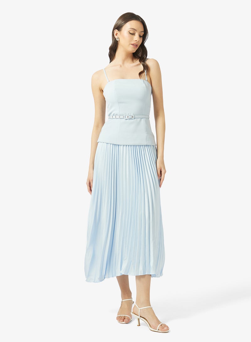 Style Cheat Bandeau Pleated Midi Dress - Image 1