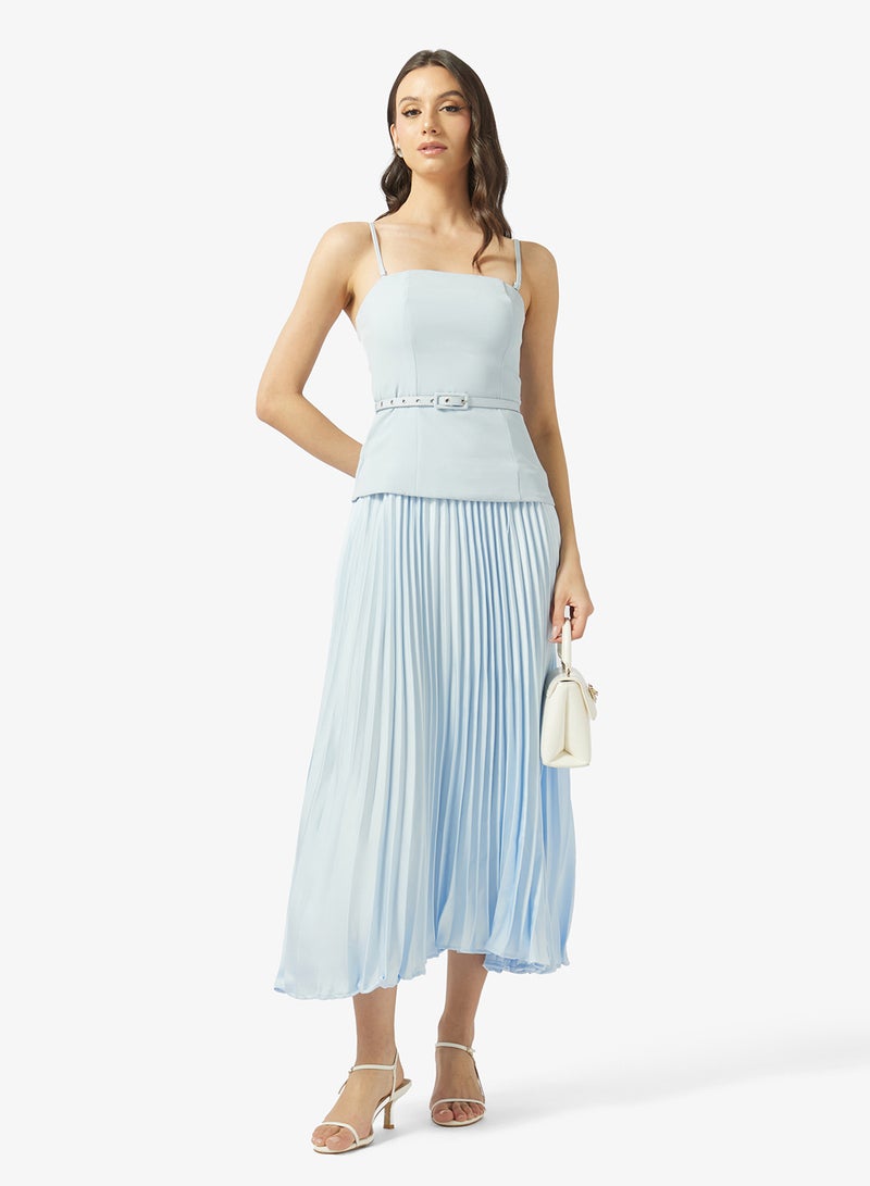 Style Cheat Bandeau Pleated Midi Dress - Image 4