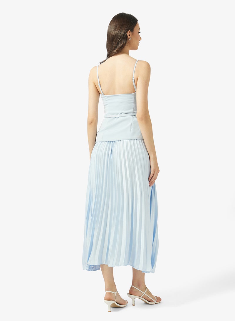 Style Cheat Bandeau Pleated Midi Dress - Image 2