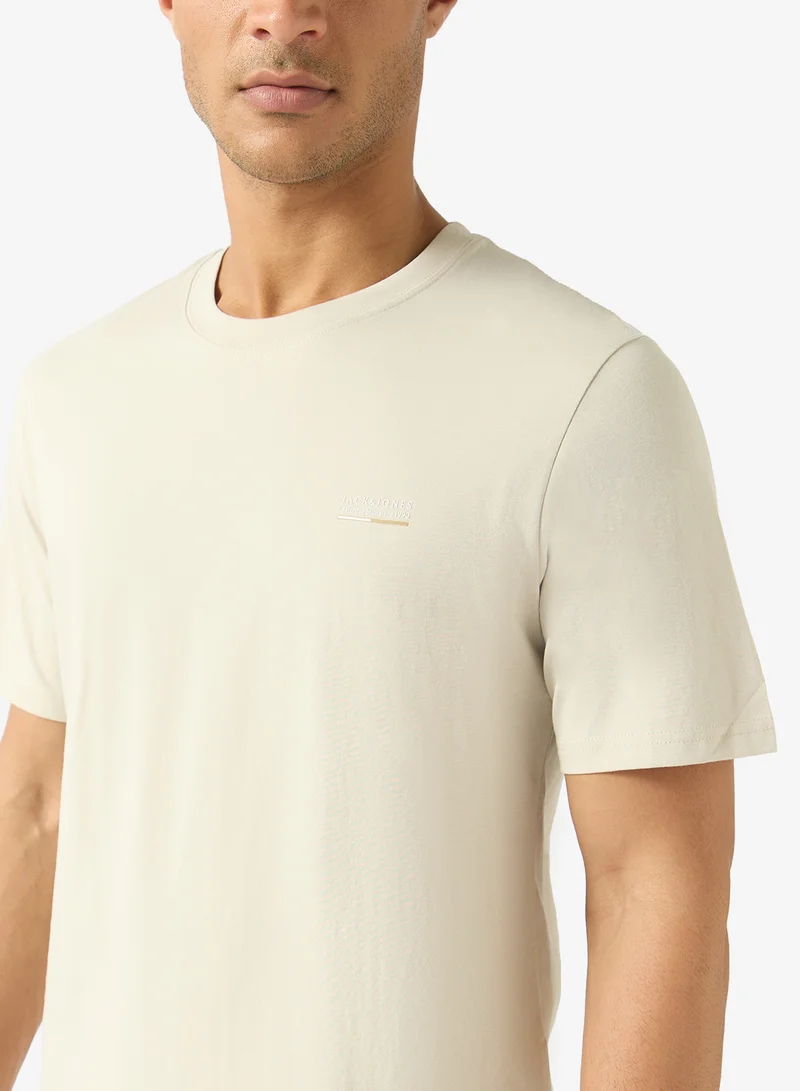 JACK & JONES  Casual Regular Fit Crew Neck T-Shirt for Men | Best Price UAE