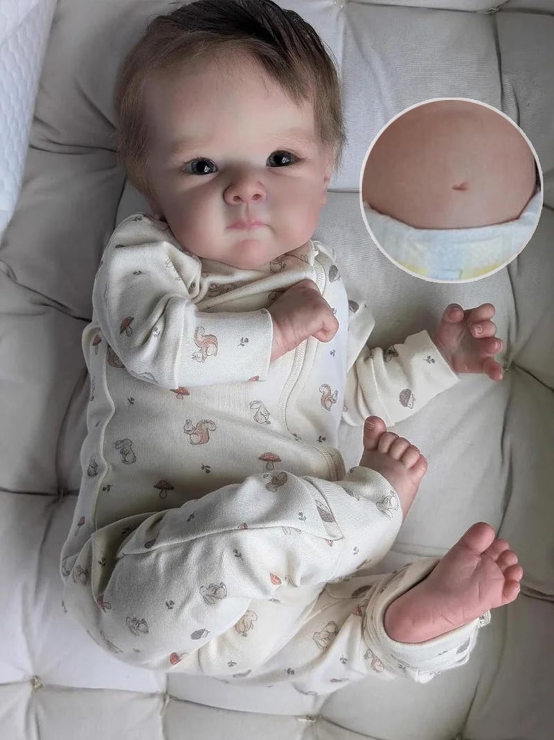 Anano Reborn Toddler Dolls Girl Bettie 18 Inch Silicone Vinyl Full Body Lifelike Anatomically Correct Water Proof Newborn Baby Doll with Rooted Hair for Kids Ages 3 - Image 3