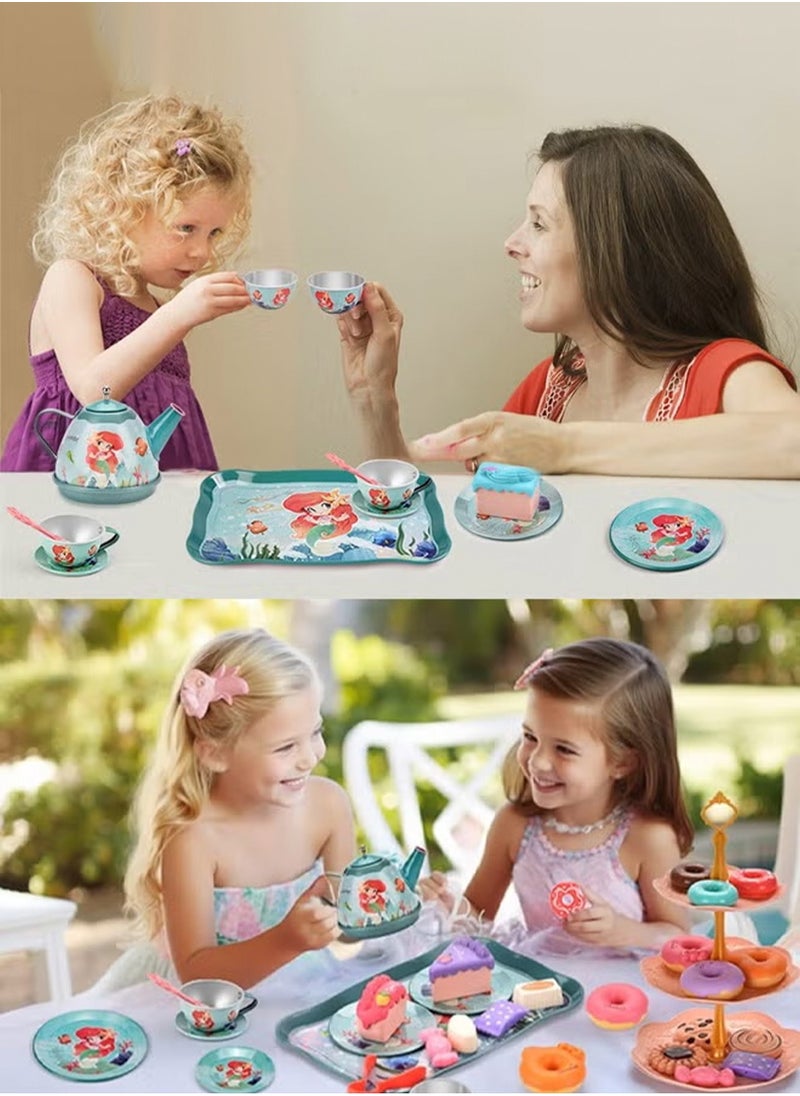 48 piece tea party set, fun afternoon tea pretend toys with teapot, dessert cake rack, portable simulated princess tea toy, role-playing gift for little girls - pzsku/Z004868C91304F72FDD8AZ/45/_/1730078104/350ec807-9ae1-45e2-bc04-dafccd4de690