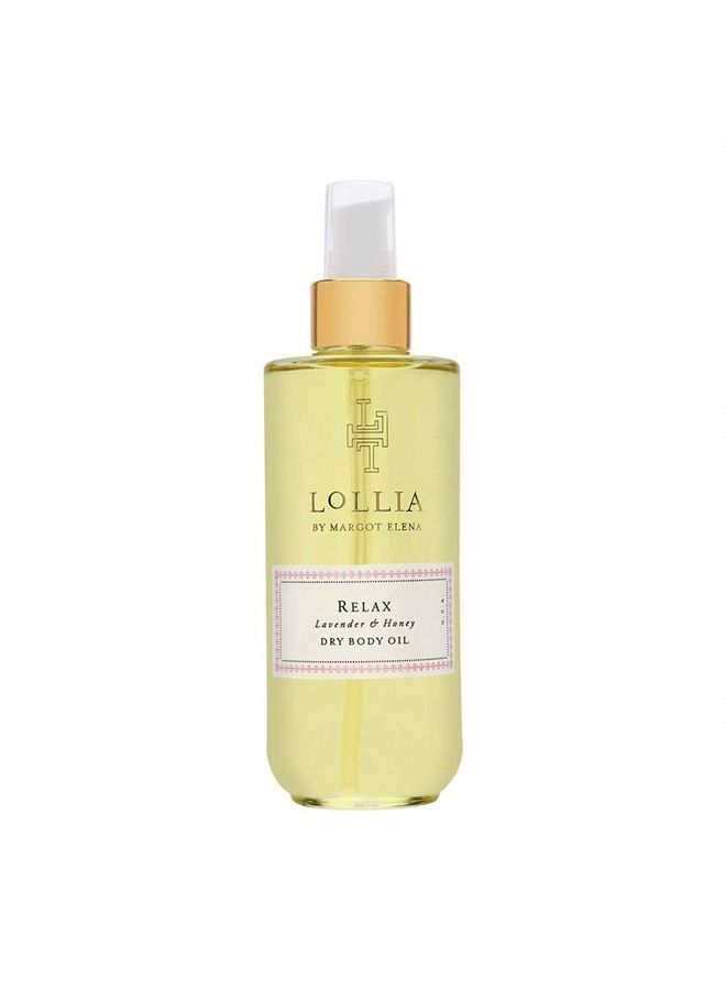 Lollia Relax Dry Body Oil, 6.8 Fl. Oz. – Lavender & Honey – Women's Body Oil, Scented Body Oil, Moisturizing Body Oil, Dry Body Oil for Women, For All Skin Types - Image 1