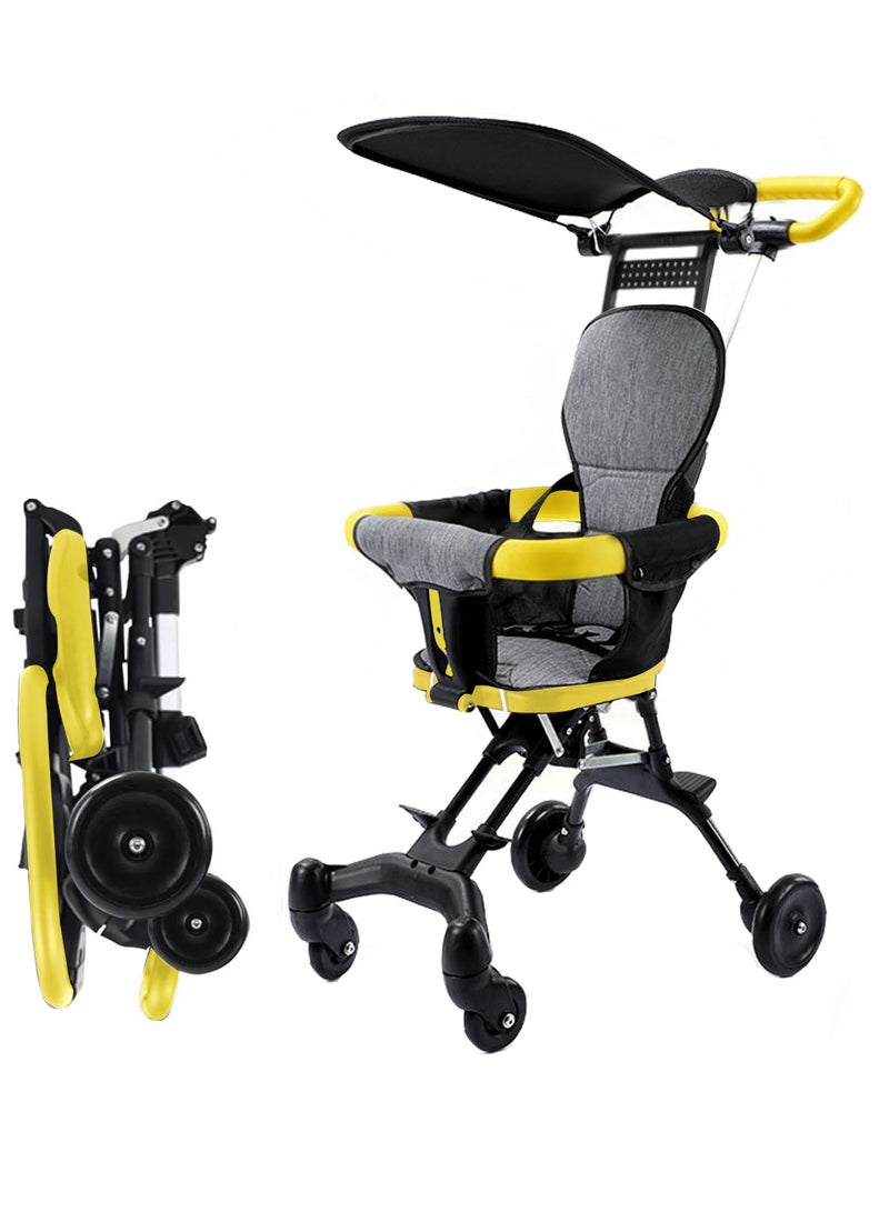 والالا عربة أطفال قابلة للطي وخفيفة الوزن وخفيفة الوزن وعربة أطفال وعربة أطفال وعربة طائرة وعربة سفر مزودة بعجلة 360 درجة ومظلة صن شاين ووسادة ودفع باتجاهين - Image 1