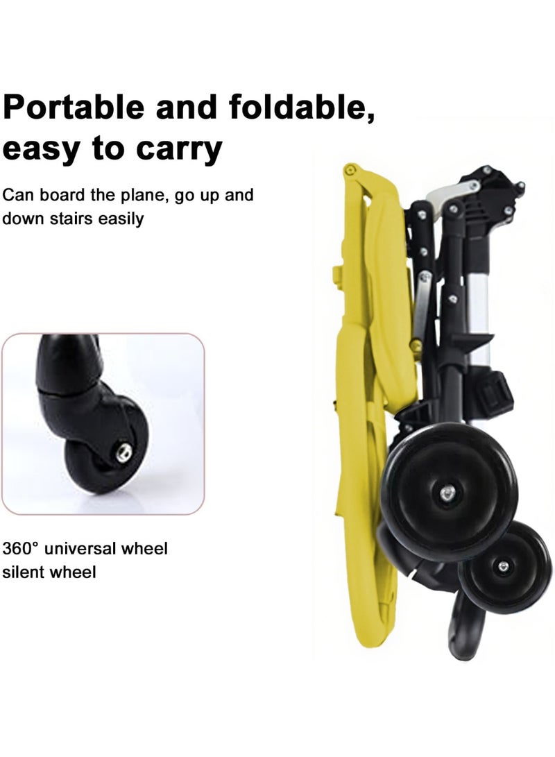 والالا عربة أطفال قابلة للطي وخفيفة الوزن وخفيفة الوزن وعربة أطفال وعربة أطفال وعربة طائرة وعربة سفر مزودة بعجلة 360 درجة ومظلة صن شاين ووسادة ودفع باتجاهين - Image 3