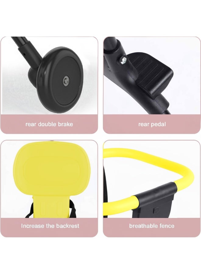 والالا عربة أطفال قابلة للطي وخفيفة الوزن وخفيفة الوزن وعربة أطفال وعربة أطفال وعربة طائرة وعربة سفر مزودة بعجلة 360 درجة ومظلة صن شاين ووسادة ودفع باتجاهين - Image 2