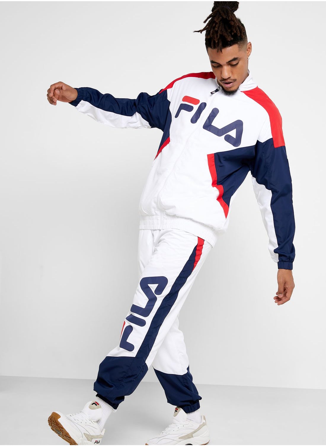 Buy Fila White Gustavo Popper Sweatpants for Men in Kuwait