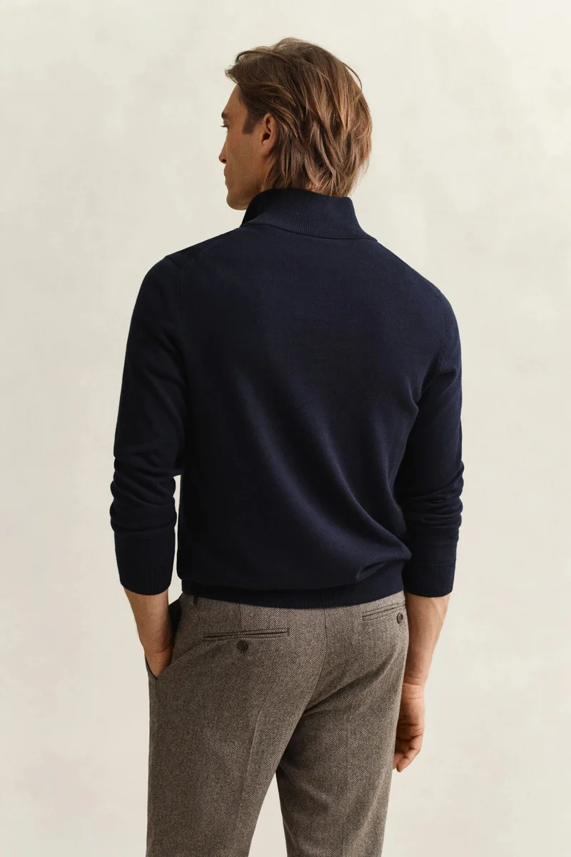 GANT  Classic Cotton Half Zip Sweater for Men | Best Price UAE