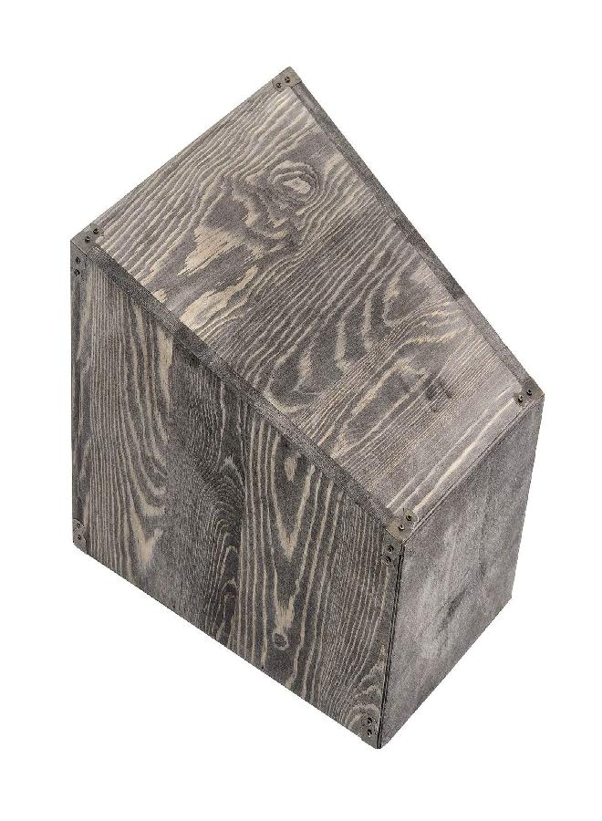 VERGOODR Farmhouse Style Wooden Square Trash Can with Decorative Metal Brackets for Bedroom,Living Room, Bathroom & Office,Waste Bin Wastebaskets Trash bin (Rock Grey) - Image 3