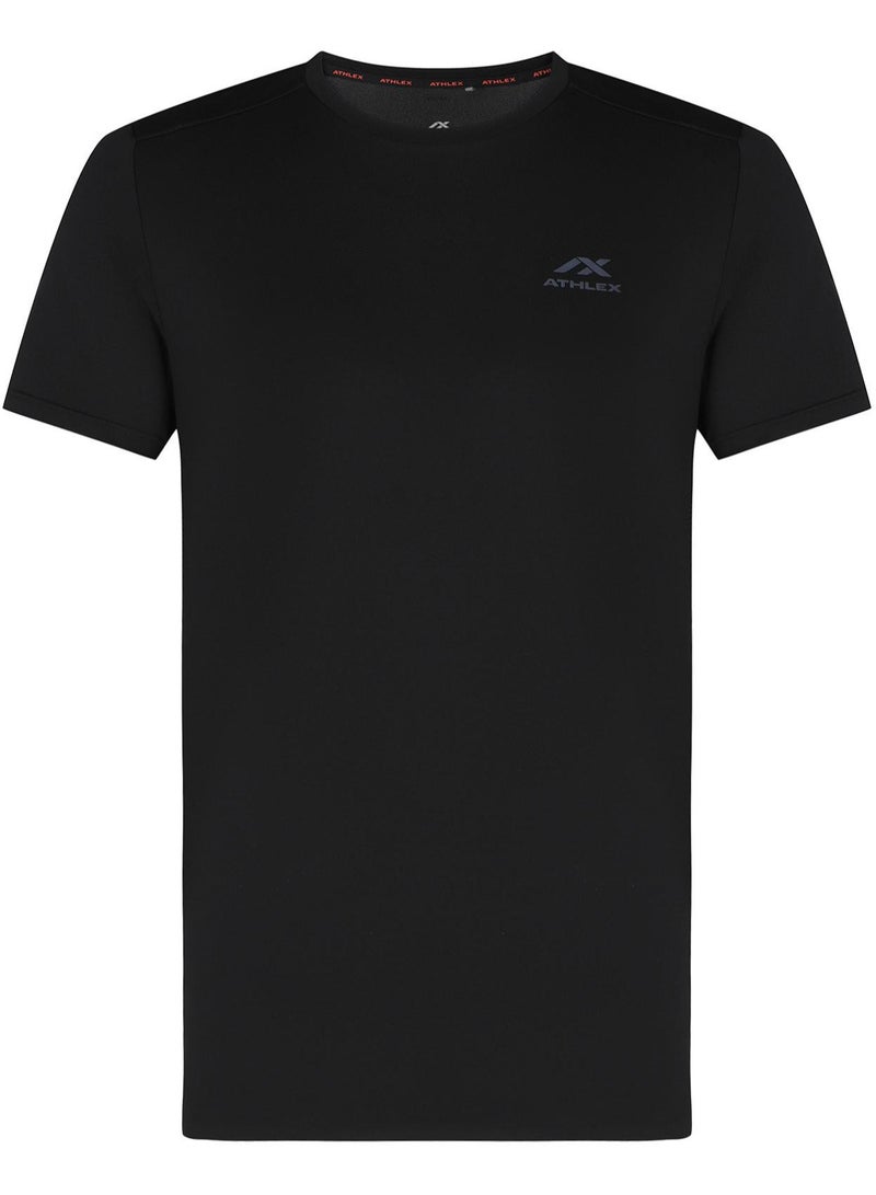 Athlex Men's Running T-shirt Fly Black Athlex, ATDRY Moisture-Wicking Technology, Reflective Print, Lightweight and Comfortable for Optimal Performance - Image 5