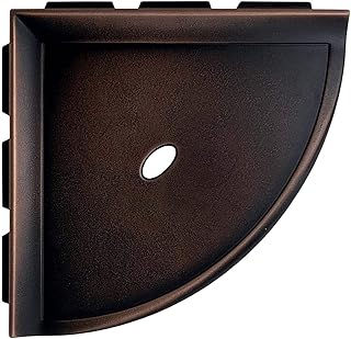 Questech 8 inch Corner Shower Shelf - Oil Rubbed Bronze Cast Metal Bathroom Organizer Metro Lugged for New Construction - Image 1