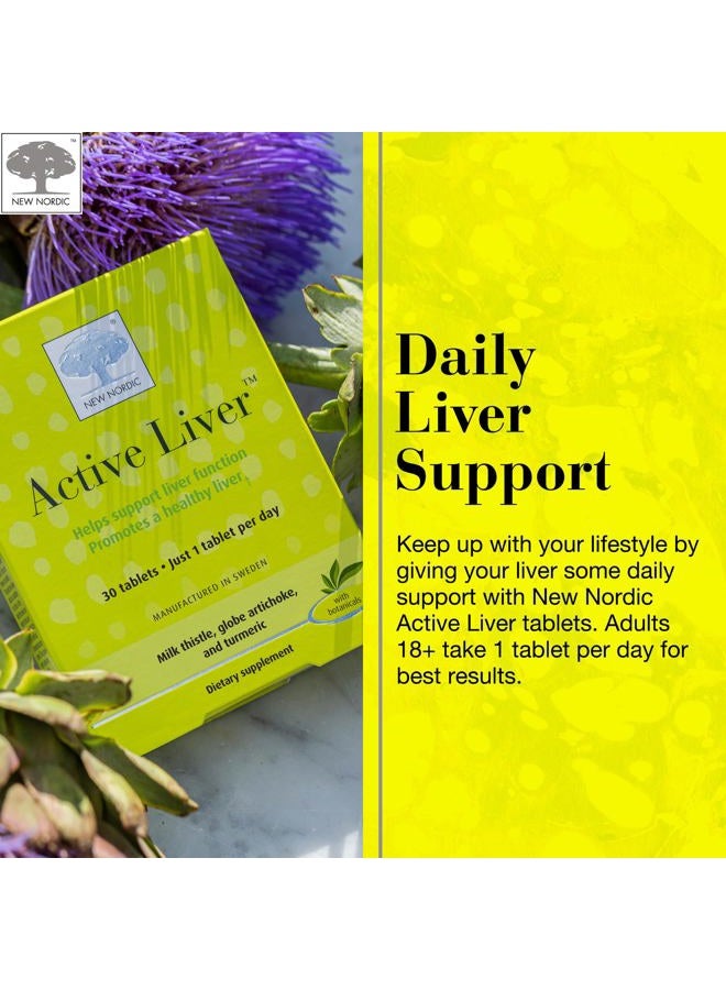 New Nordic Active Liver 30-Day Supply, Daily Liver Supplement, Milk Thistle, Artichoke & Turmeric, 30 Tablets (Pack of 1) - Image 4