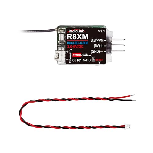 Radiolink R8XM 8 Channels 24GHz RC Receiver SBUSPPM Voltage Telemetry Long Range Control RX for Aircraft T8ST8FB Transmitter - Image 1