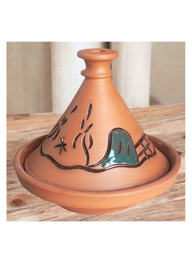 كلور زون بوتري وعاء فخار وبورسلين موديل مغربي مقاس 30 سم  - Image 3