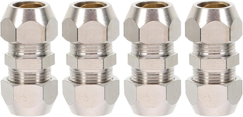 4pcs Pneumatic Copper Push-to-connect Tube Fittings 10mm Trachea Connectors Quick-connect Air Pipe Fittings for Industrial Pneumatic Tubing - Image 1