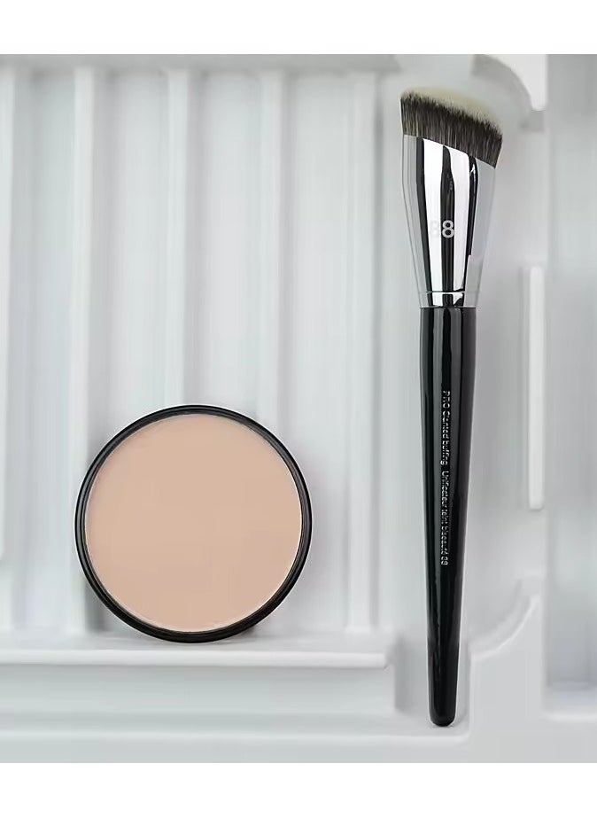 Goolsky PRO Slanted Buffing Makeup Brush #88 - Round Angled Liquid Cream Foundation Sculpting Contour Beauty Makeup Brush Beauty Tools  - Image 5