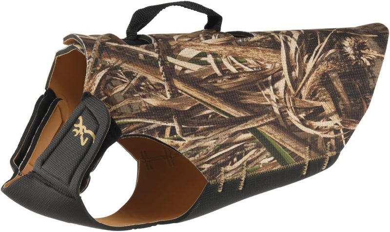 Browning Camo Neoprene Dog Vests, Full Coverage Hunting Dog Vest with Flexible Chest Plate, Realtree MAX-5 (5mm), Small - Image 1