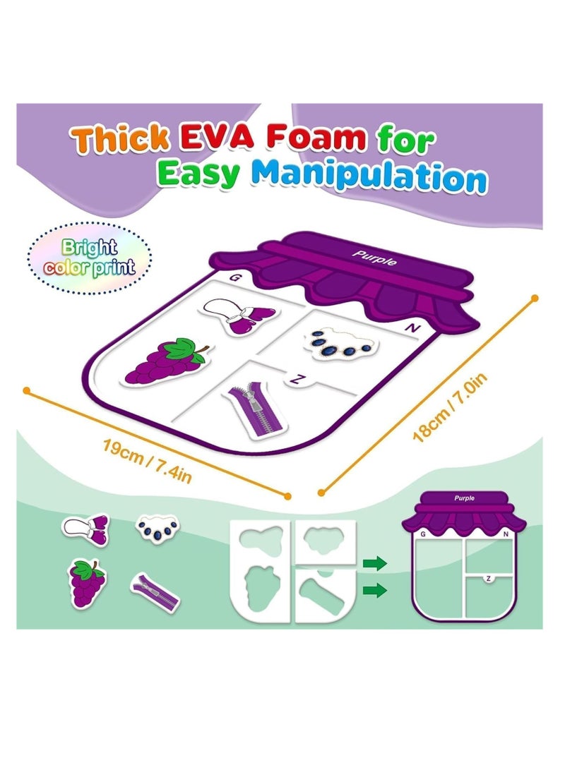 SYOSI Magnetic Color Sorting Toys, Magnetic Stickers, Inspired Magnetic Stickers for Creative Learning, Preschool Learning Activity Toddler Magnets Stickers (11 Colors) - Image 2