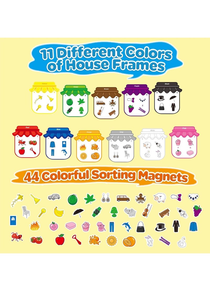 SYOSI Magnetic Color Sorting Toys, Magnetic Stickers, Inspired Magnetic Stickers for Creative Learning, Preschool Learning Activity Toddler Magnets Stickers (11 Colors) - Image 5