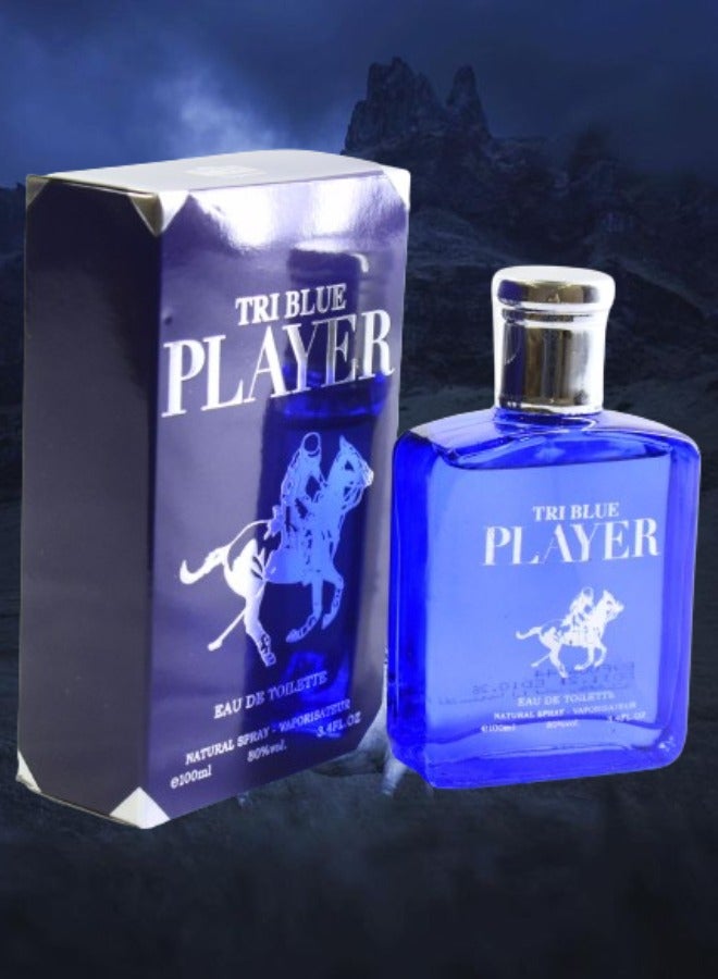 TRI 2 Pieces Blue Player Perfume 100ml EDT - Image 2