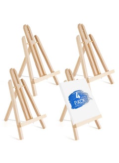 Falling In art Falling in Art 12Inch Wood Easel Stand, Tabletop Display Stand A-Frame Artist Easel for Painting Canvas, Portable Photo, Picture and Sign Holder (4 Pack)  - Image 1