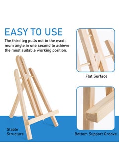Falling In art Falling in Art 12Inch Wood Easel Stand, Tabletop Display Stand A-Frame Artist Easel for Painting Canvas, Portable Photo, Picture and Sign Holder (4 Pack)  - Image 3