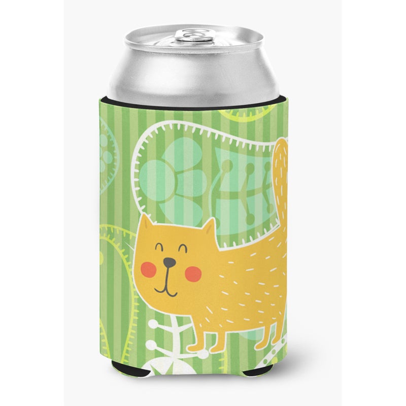Caroline's Treasures ""Caroline's Treasures Cat On Paisley Can or Bottle Hugger  Can Hugger  Multicolor"" 