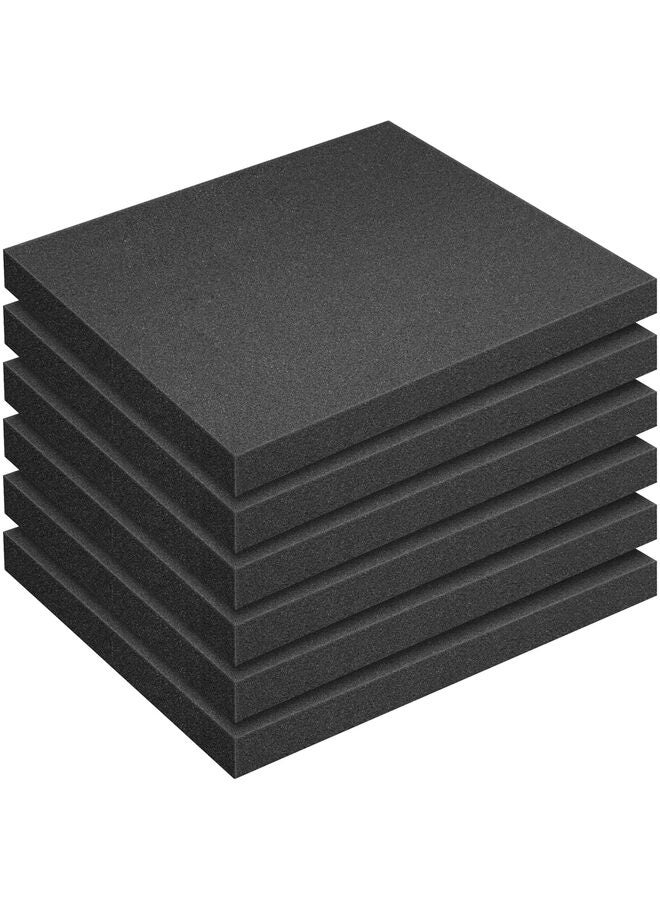 6 Pcs Polyurethane Foam Sheet- 16 x 12 x 1.5 Inch Cuttable Foam Inserts for Cases- Packing Foam Pads for Toolbox Camera Storage and Crafts - Image 1