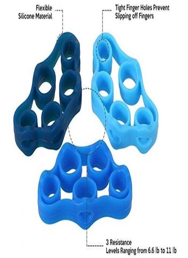 ماركة غير محددة - حزام مطاطي للأصابع من 3 قطع - Image 1