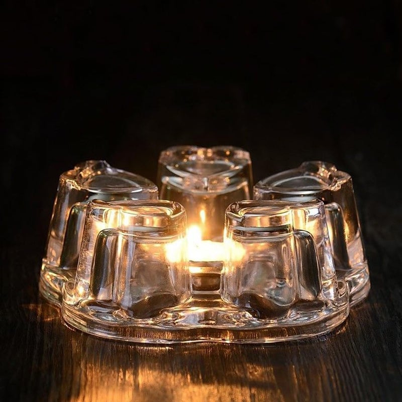 Luxtea قاعدة تسخين إبريق الشاي الكريستالية الزجاجية - Image 3
